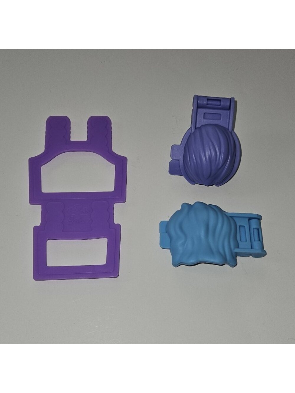 3 Barbie Play-Doh Hearts & Hair Replacement Pieces Hair Molds Pattern Sheet Lot